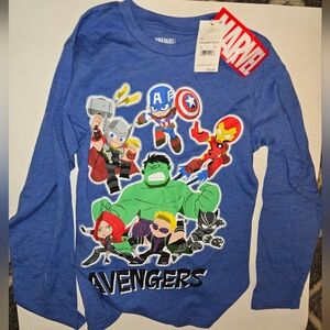 Boys' Marvel Avengers Long Sleeve Graphic T-Shirt - Blue